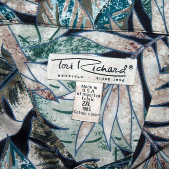 Tori Richard Mens Short Sleeve Button Front Hawaii - Picture 8 of 8
